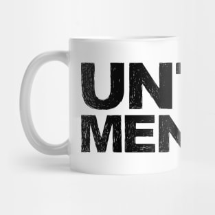 Untermensch 2B - Word typography quote meme funny gift merch grungy black white tshirt Mug